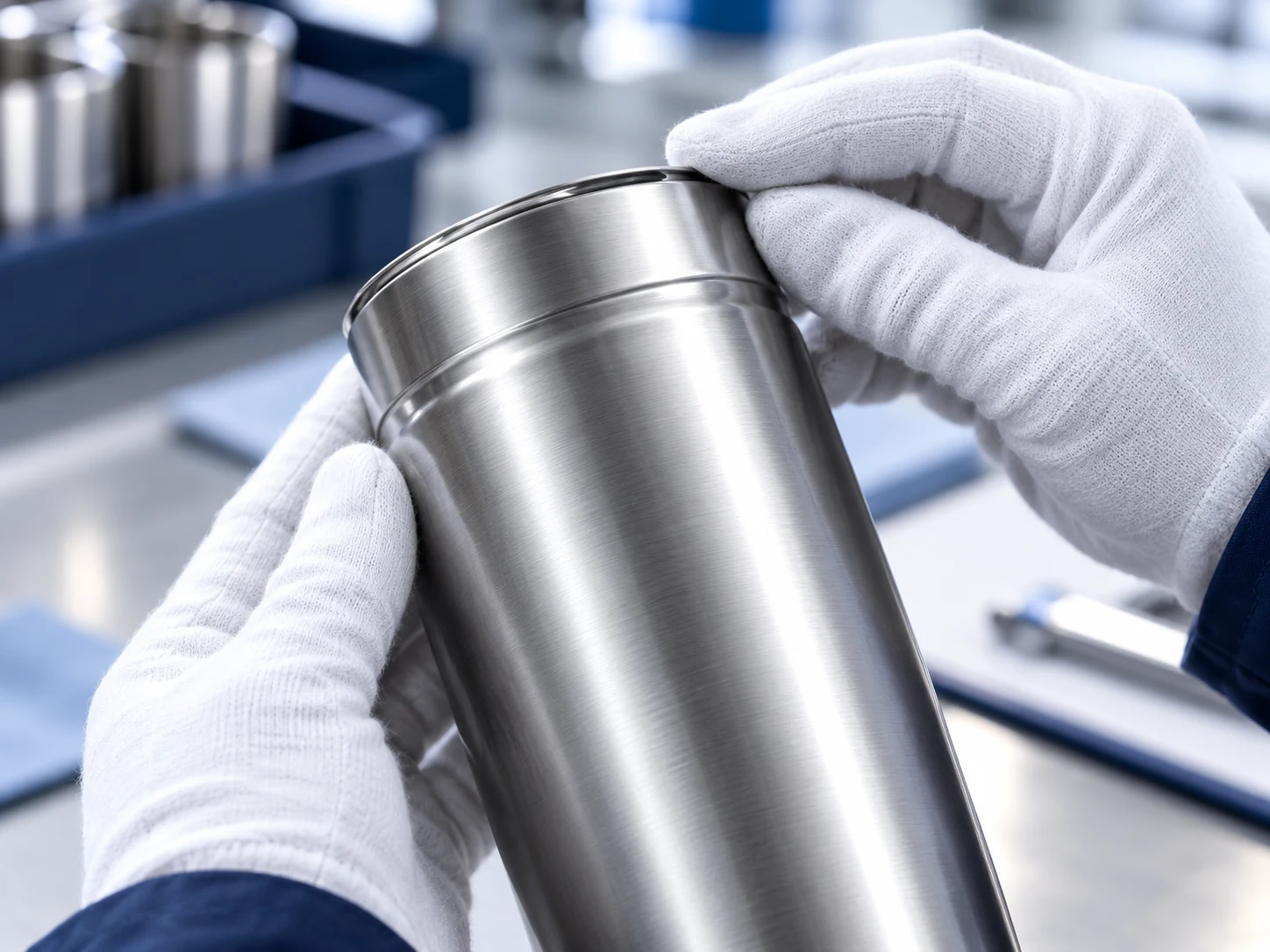Illustrative close-up of a product being inspected
